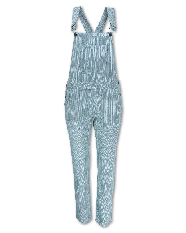 STRIPED DENIM OVERALLS