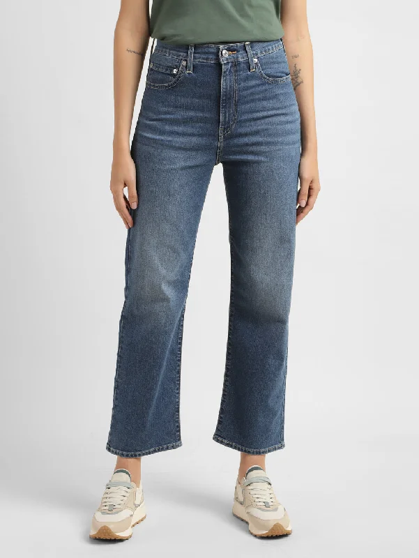 Women's High Rise Straight Fit Jeans