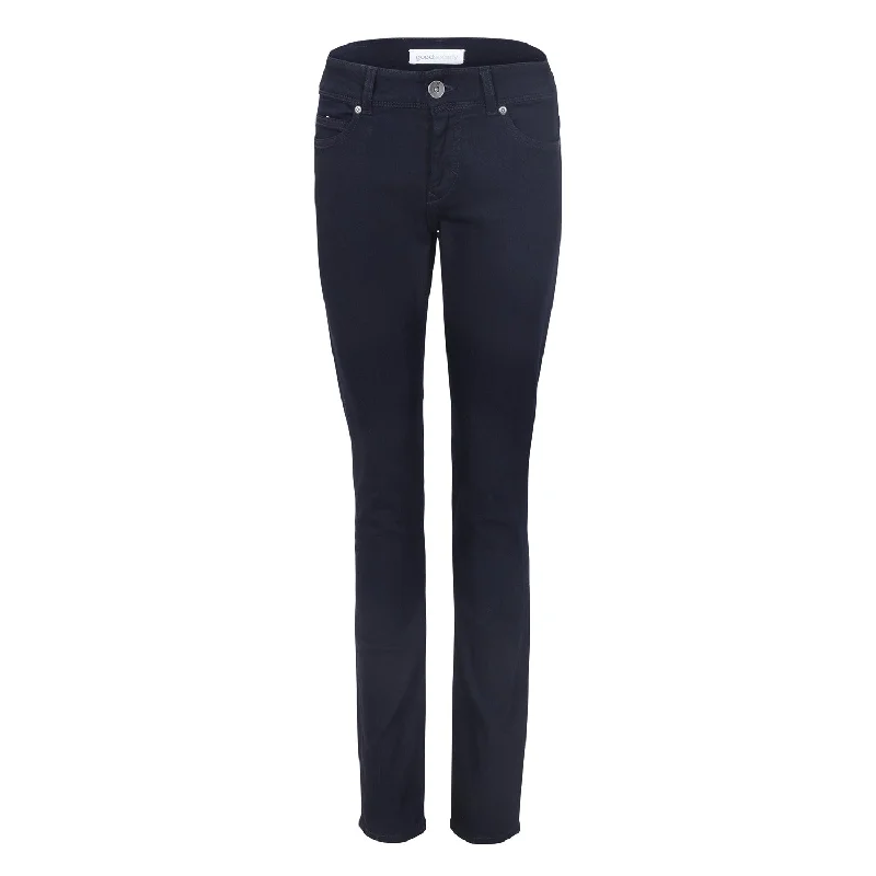 Womens Slim Jeans - Dark Blue One Wash