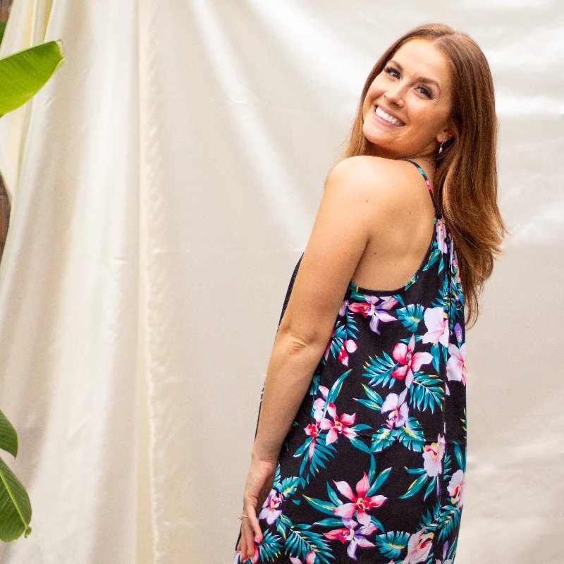 New Orchid Halter Dress, Made in Hawaii