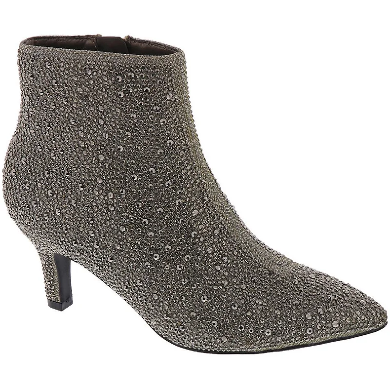 Array Womens Ursula Rhinestone Pointed Toe Booties