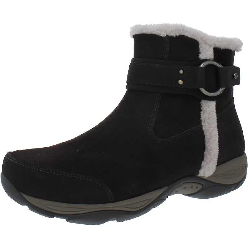 Easy Spirit Womens Elinor Suede Faux Fur Lined Winter & Snow Boots