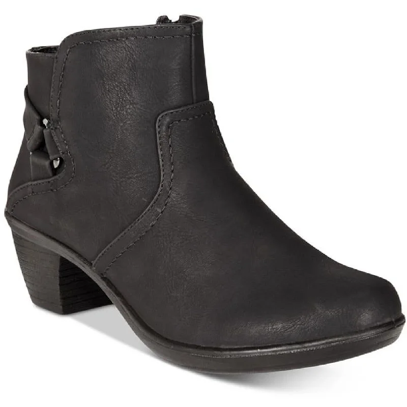 Easy Street Womens Dawnta Faux Leather Ankle Booties