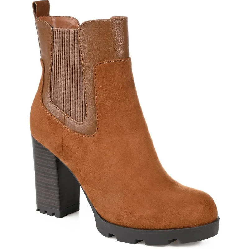 Journee Collection Womens Islana Stretch Lugged Sole Chelsea Boots