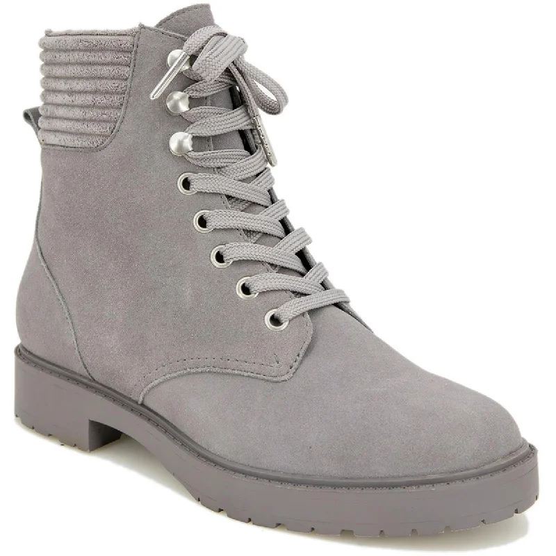 Splendid Womens Sadie Suede Almond Toe Combat & Lace-up Boots