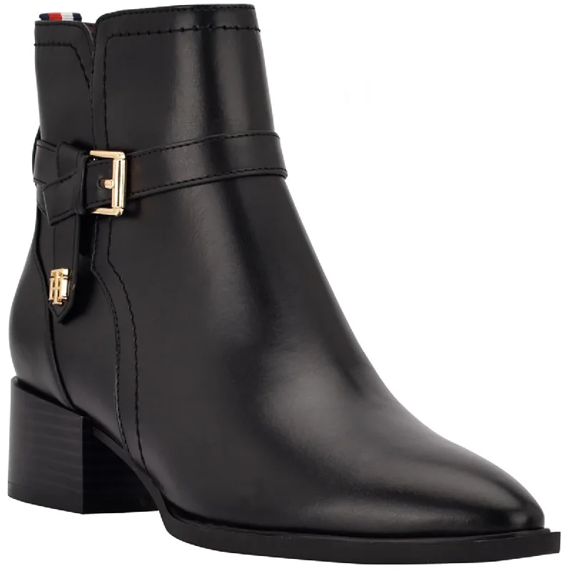 Tommy Hilfiger Womens Jimina Faux leather Side Zip Ankle Boots