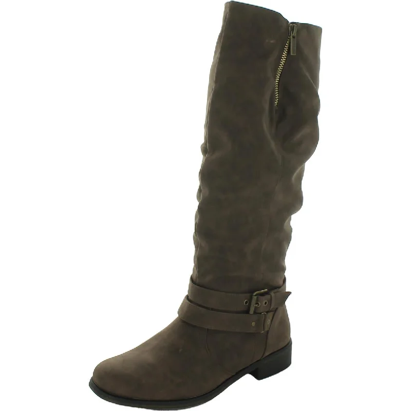 XOXO Womens MAYNE Faux Leather Mid-Calf Boots