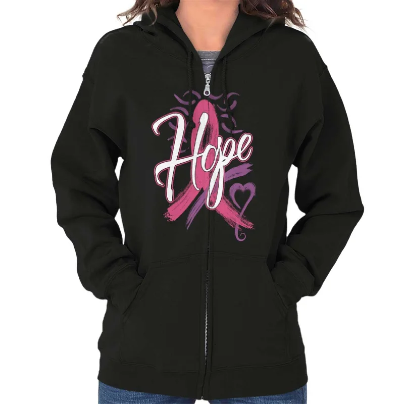 Breast Cancer Awareness Zip Hoodie